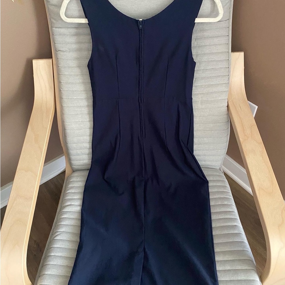 Like New! ✨✨Navy blue with white piping -Rock Steady pin-up wiggle dress. - Picture 2 of 4